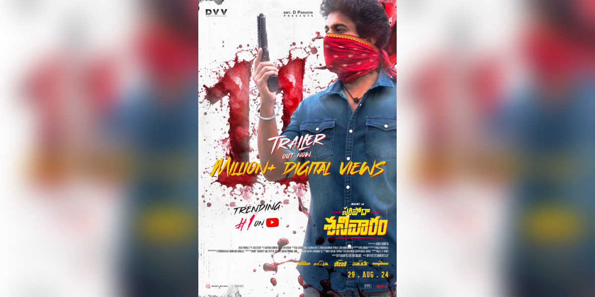 Saripodhaa Sanivaaram trailer breaks internet