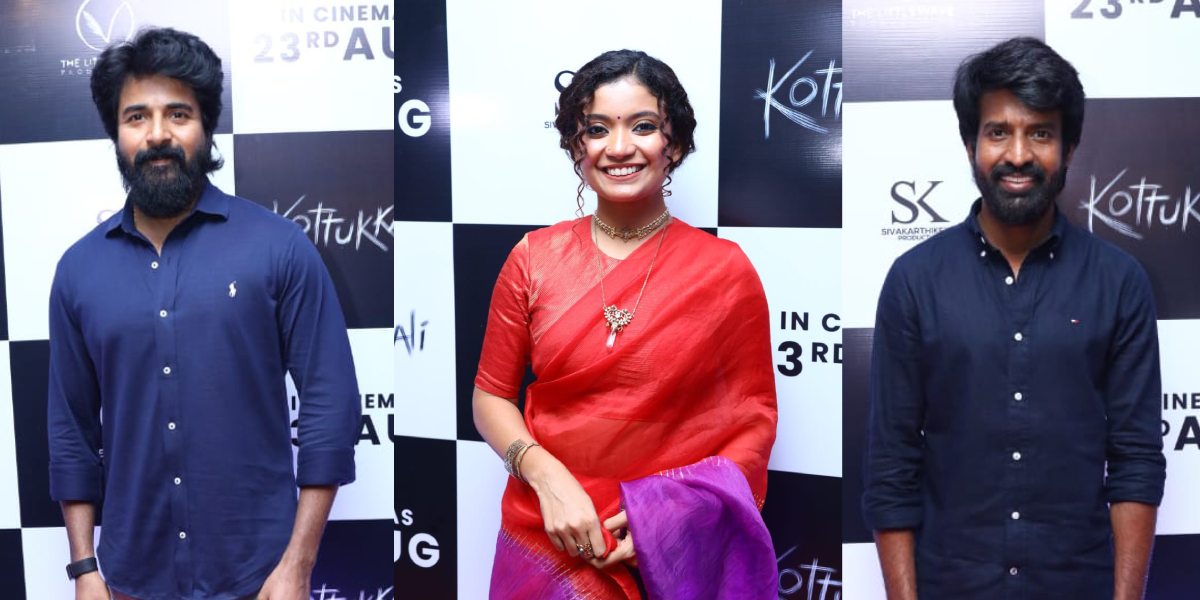 Sivakarthikeyan, Anna Ben, and Soori at the Kottukkaali trailer launch