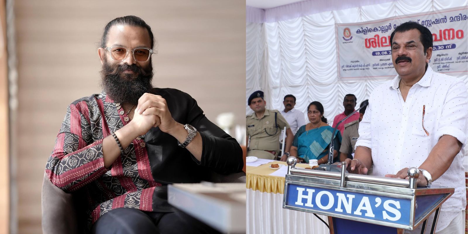 Actors Jayasurya and Mukesh