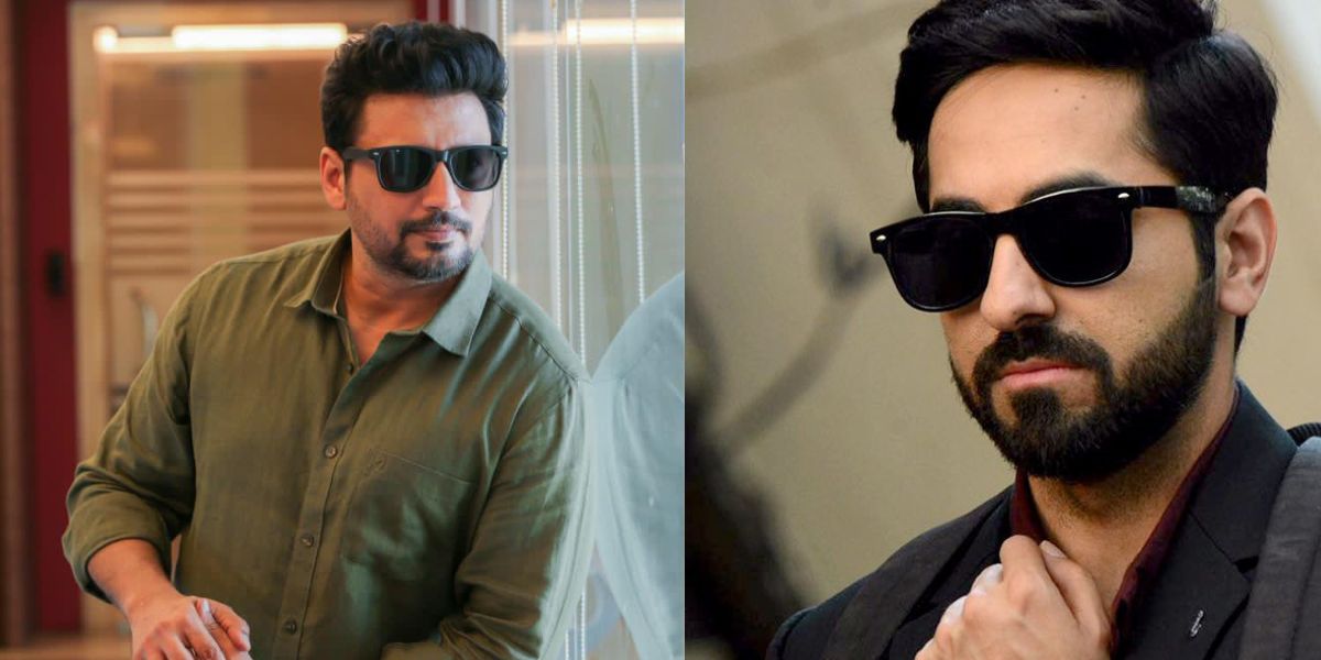 Prashanth in 'Andhagan'; Ayushmann Khurrana in 'Andhadhun'. (Facebook)