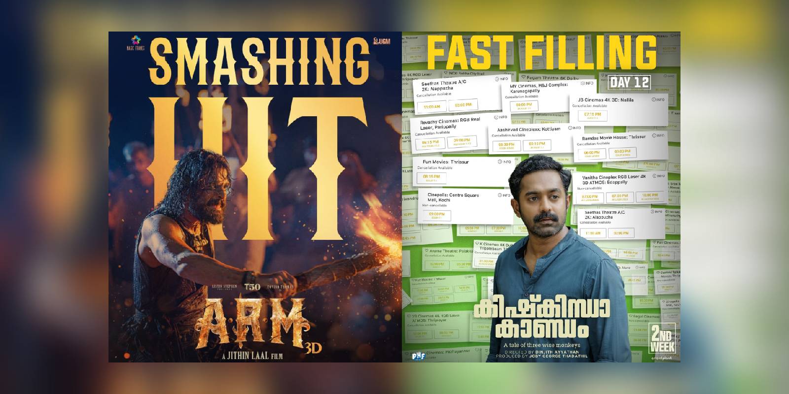 ARM and Kishkindha Kaandam neck and neck at Kerala box office