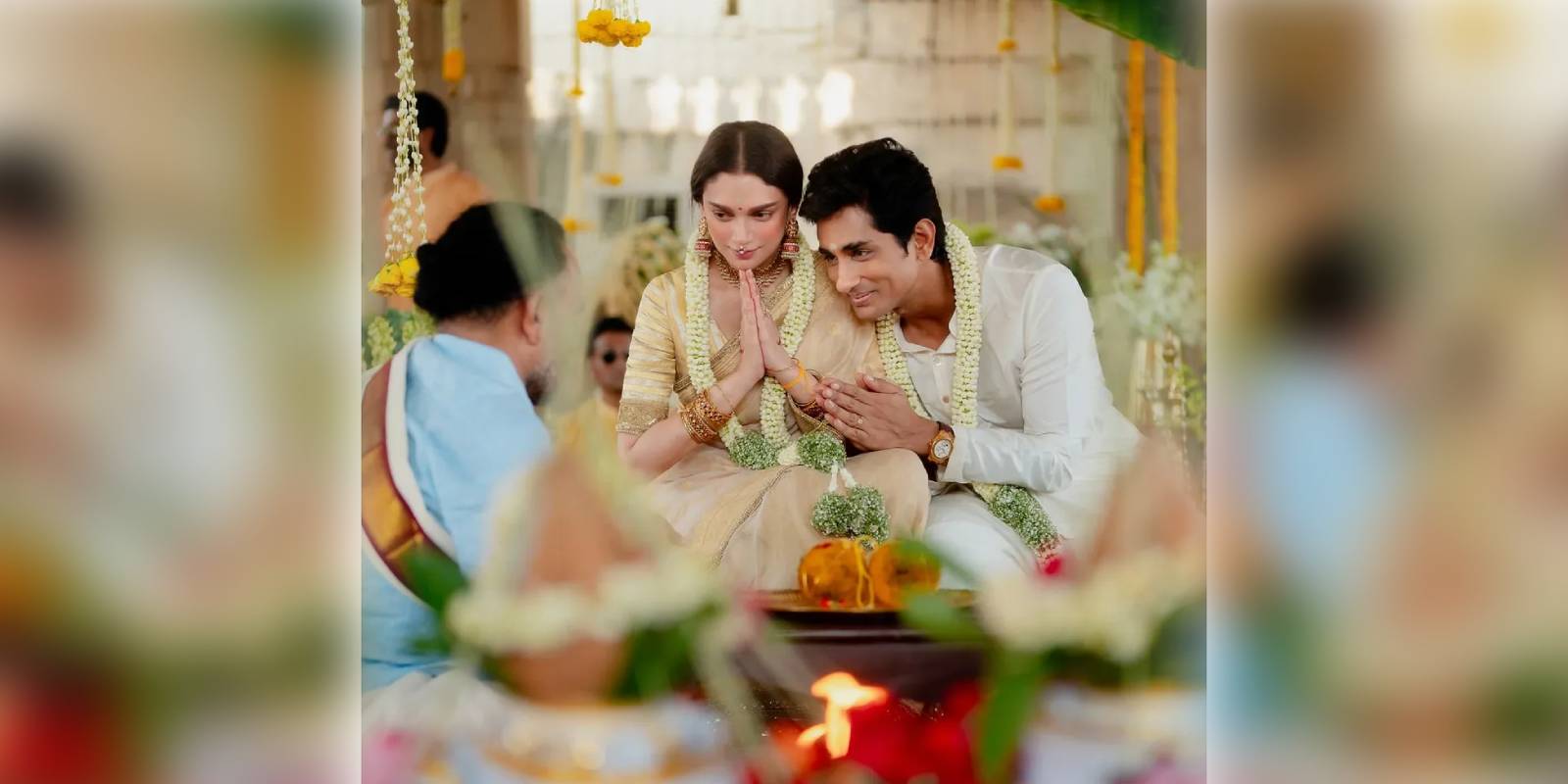 Gallery: Actors Aditi Rao and Siddharth tie the knot