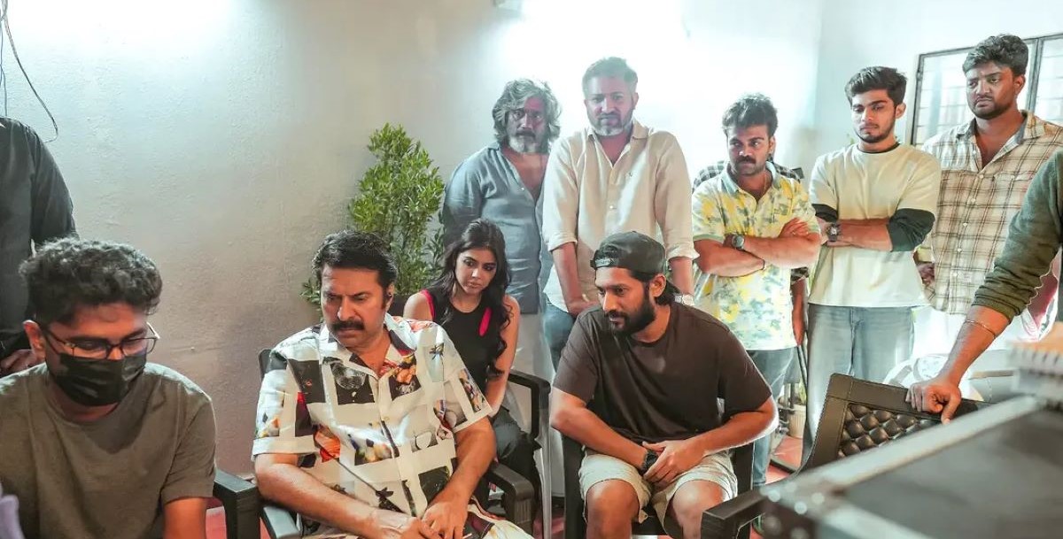 Mammootty on the sets of film produced by Wayfarer Films