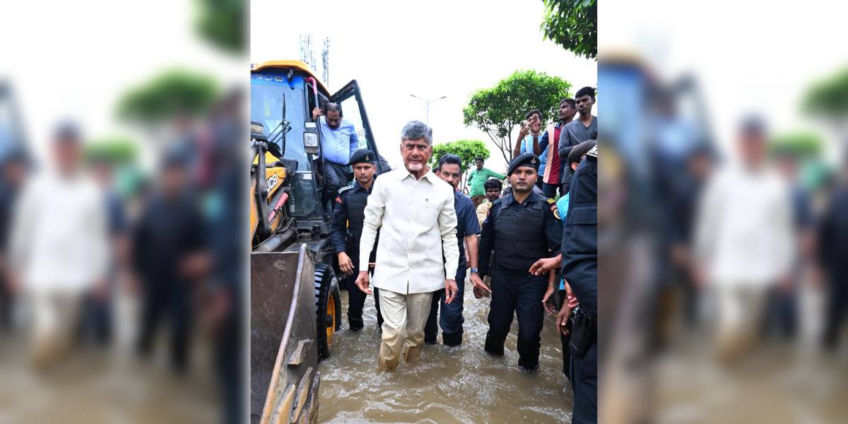Andhra Pradesh Chief Minister N Chandrababu Naidu suspected that the Prakasam Barrage incident was a deliberate attempt to flood the areas downstream. (CMO Andhra Pradesh/X)