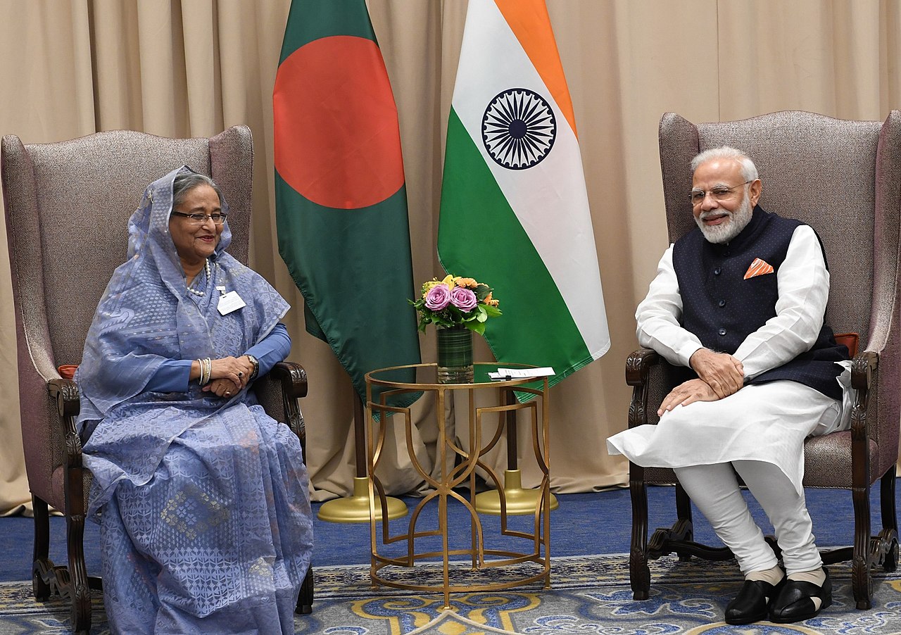 The recent ouster of Sheikh Hasina, Bangladesh's former prime minister who had ruled since January 2009, marks a significant shift. Pictured, Sheikh Hasina with Indian Prime Minister Narendra Modi in New York in September 2020. (PMO)