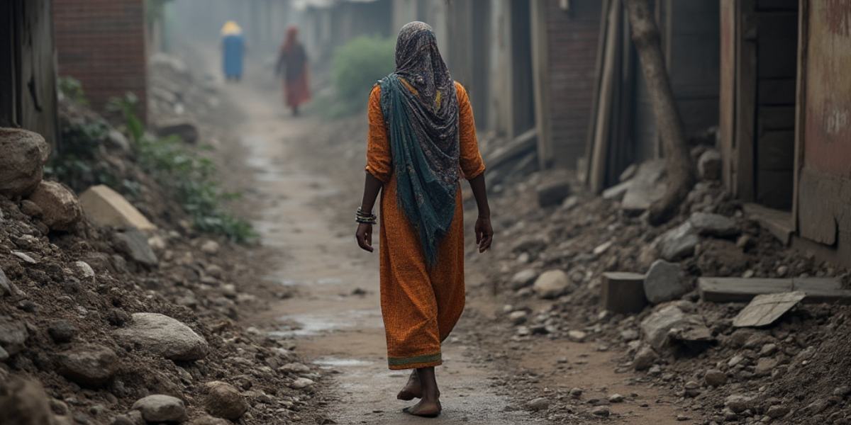 People living with poverty in India