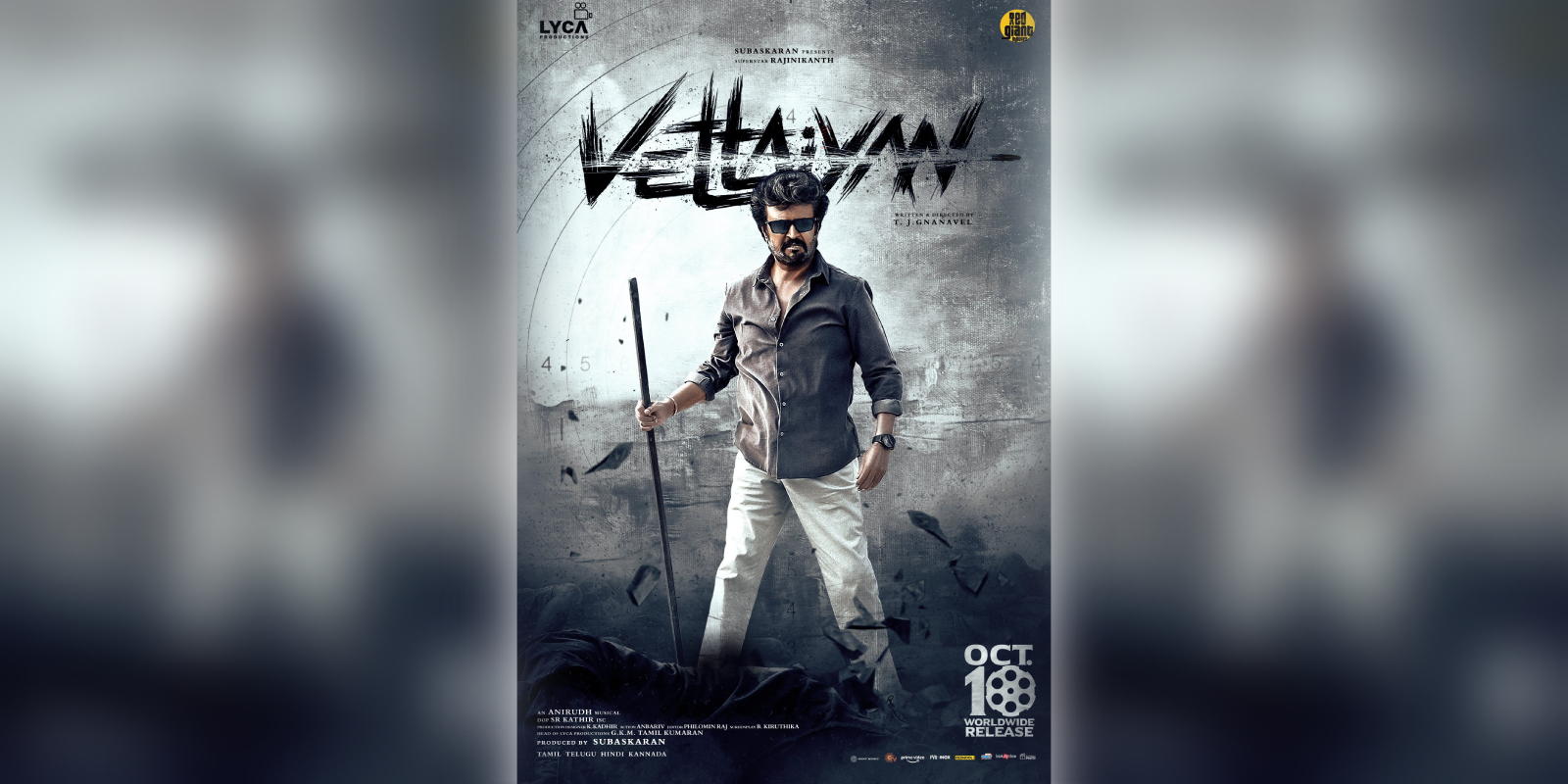 A poster of the film Vettaiyan