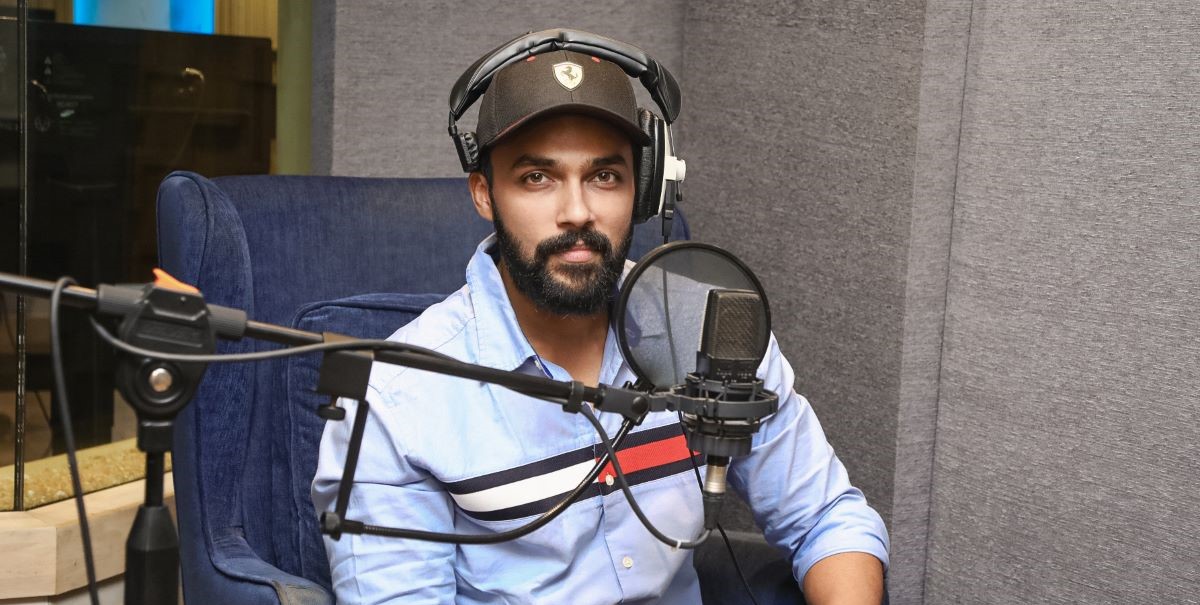 Actor Arav at the dubbing studio