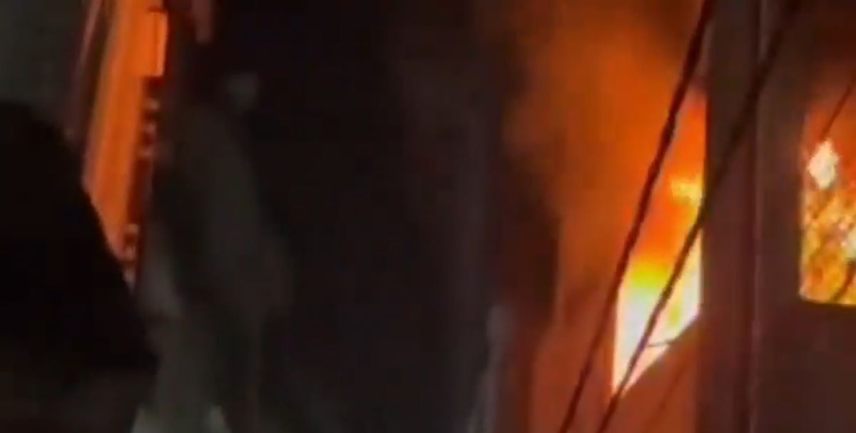 Fire accident in Yakathpura, Hyderabad