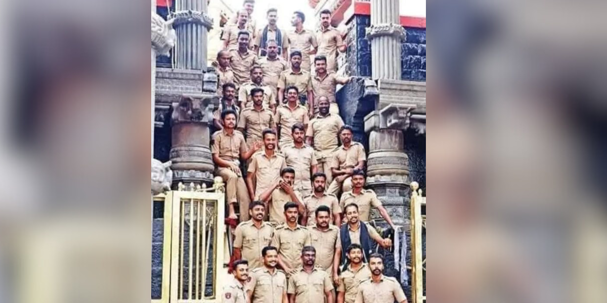 police photoshoot at Sabarimala