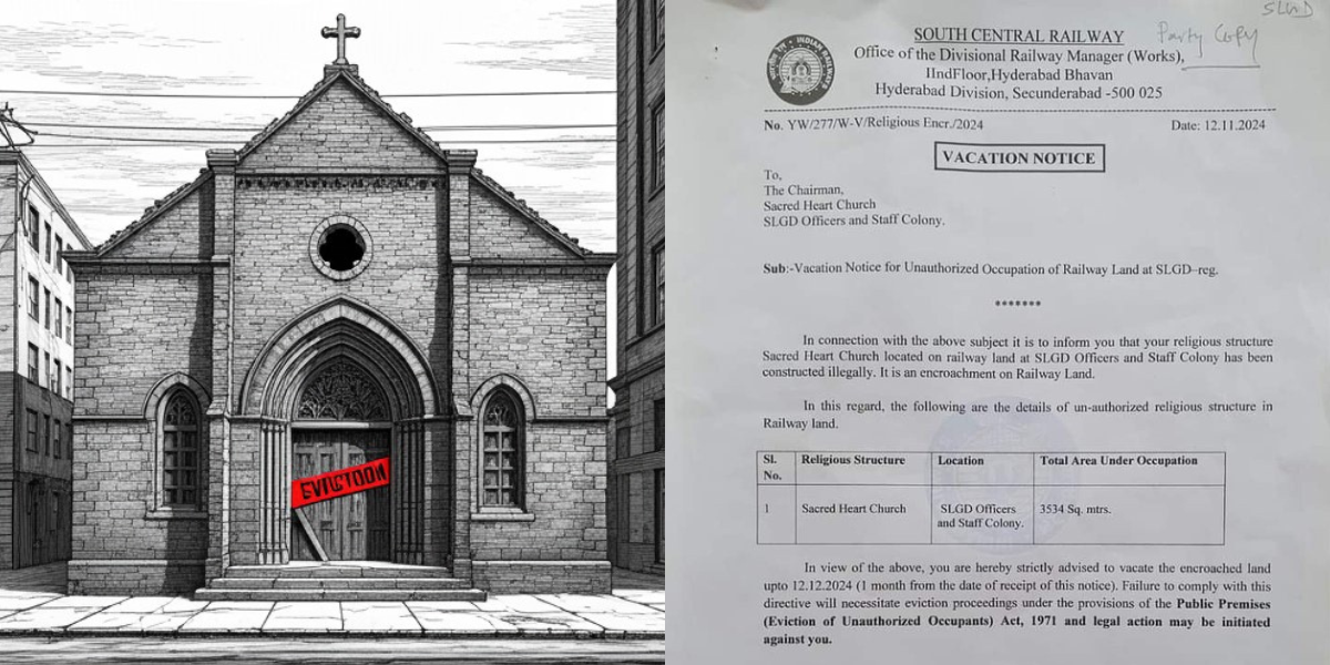 Hyderabad’s century-old Sacred Heart Church faces eviction from South Central Railways