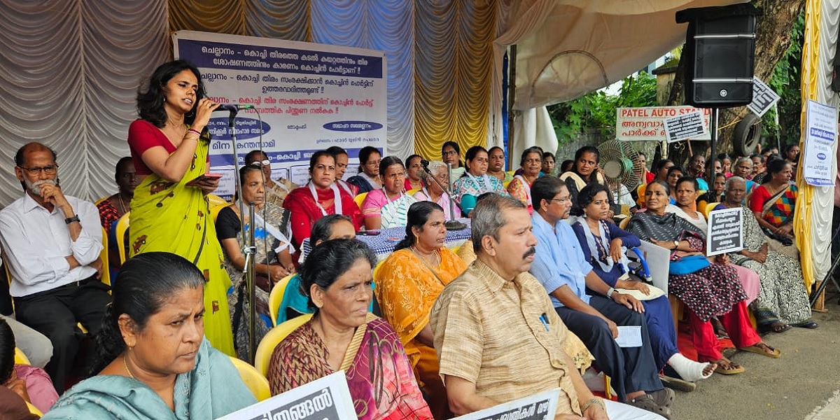 Poet and activist Meena Kandasamy joined the 24-hour hunger strike, amplifying the voices of those affected by the ongoing crisis.