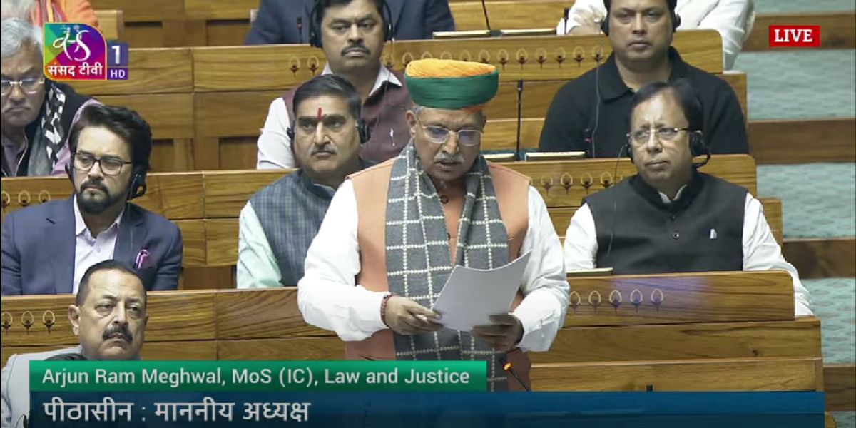 Law Minister Arjun Ram Meghwal introducing the 'One Nation One Election' bills in the Lok Sabha.