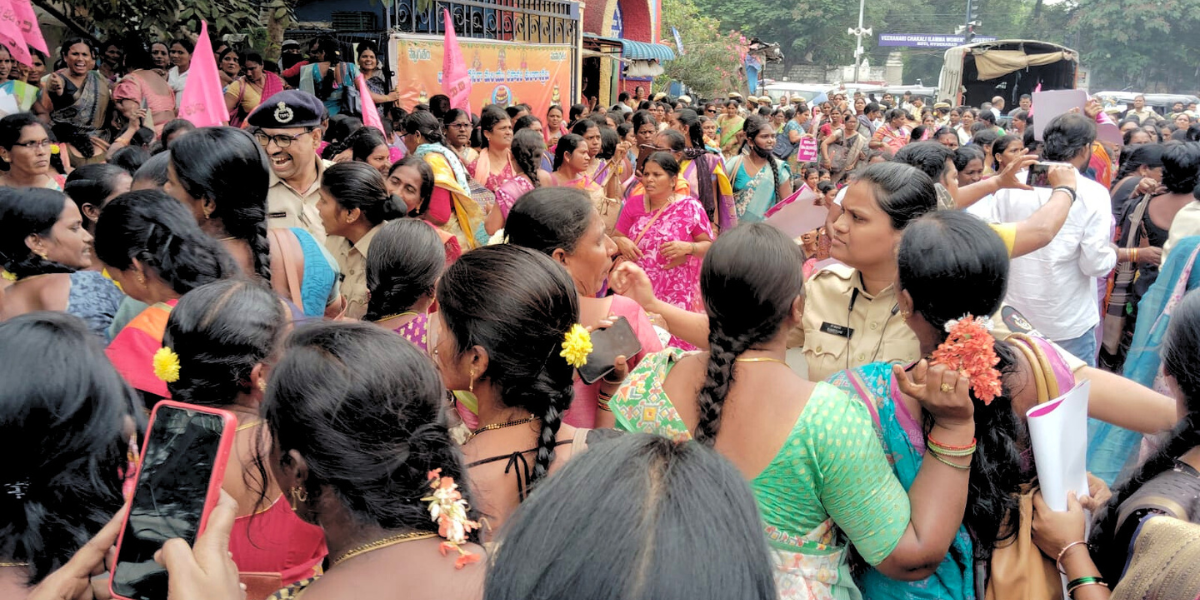 On December 9 ASHA workers took out a protest to demand a pay hike