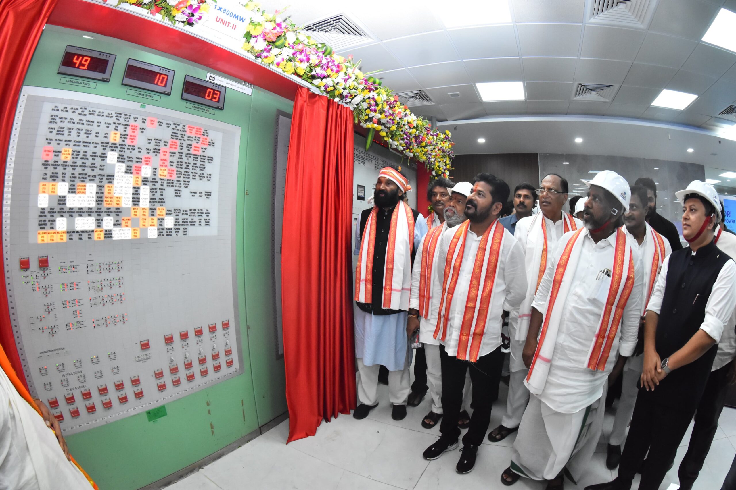 Telangana Chief Minister A Revanth Reddy inaugurated the connection of 800 megawatts unit-2 to the grid on a commercial basis on Saturday, 7 December 2024. (Telangana CMO/X)