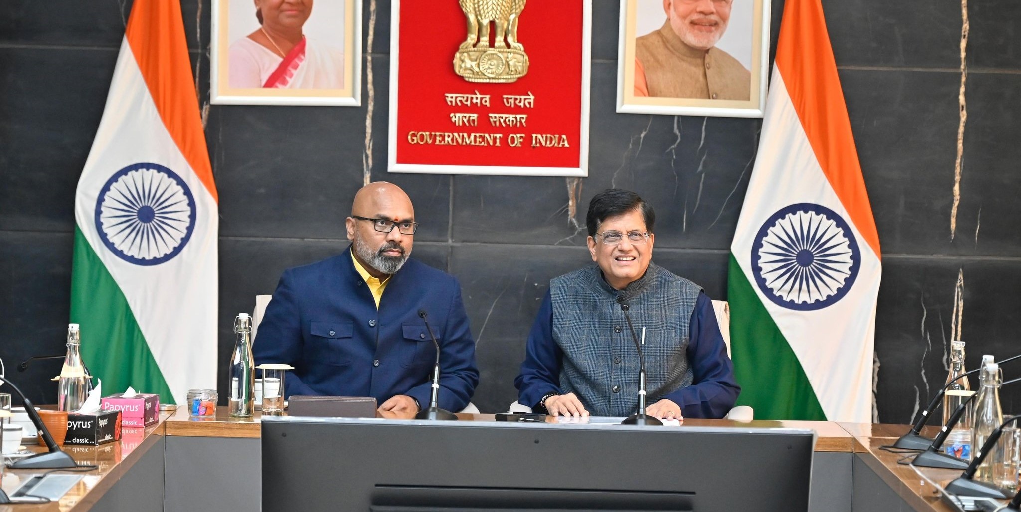 Piyush Goyal inaugurating the turmeric board. (X)