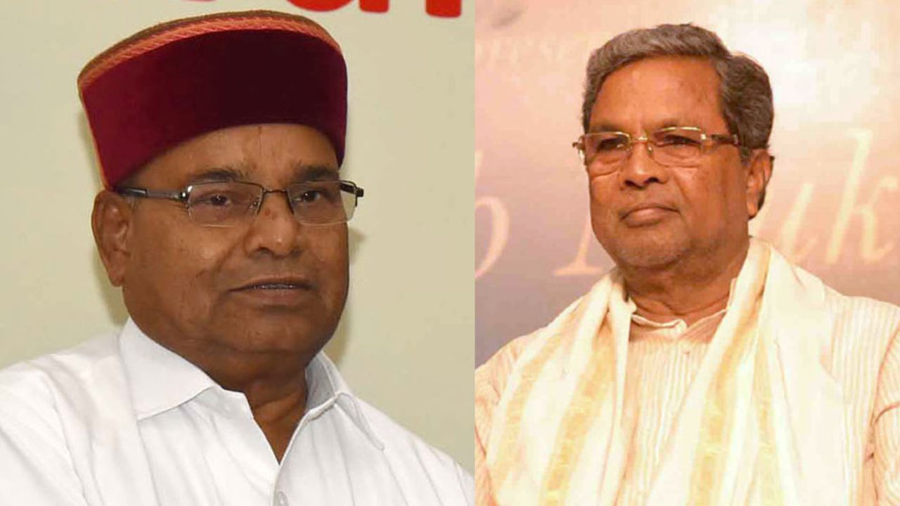 Karnataka Governor Thaawar Chand Gehlot and Chief Minister Siddharamiah.