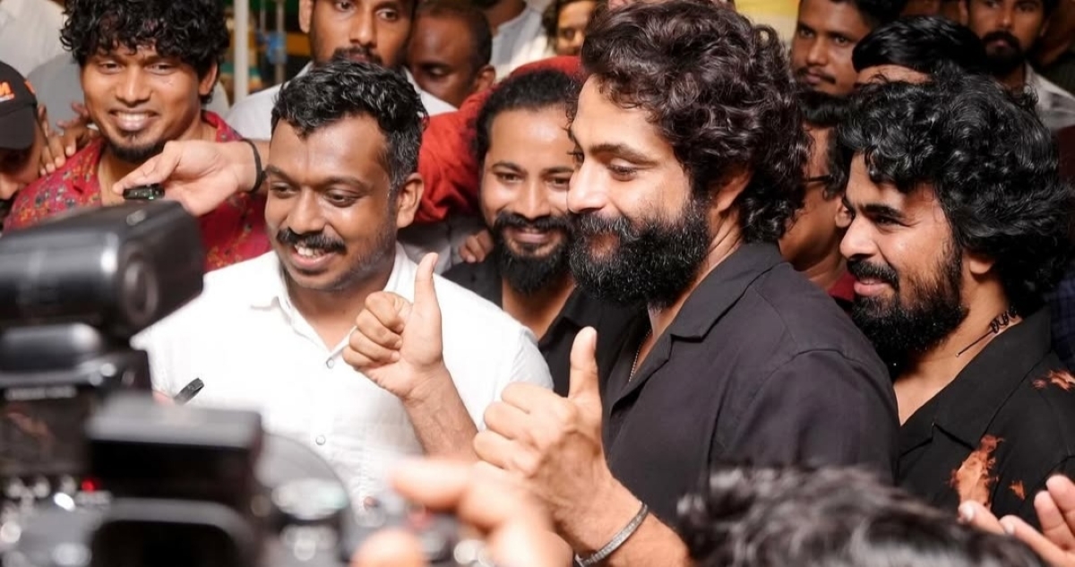 Govind Vishnu and Antony Varghese on the sets of Daveed