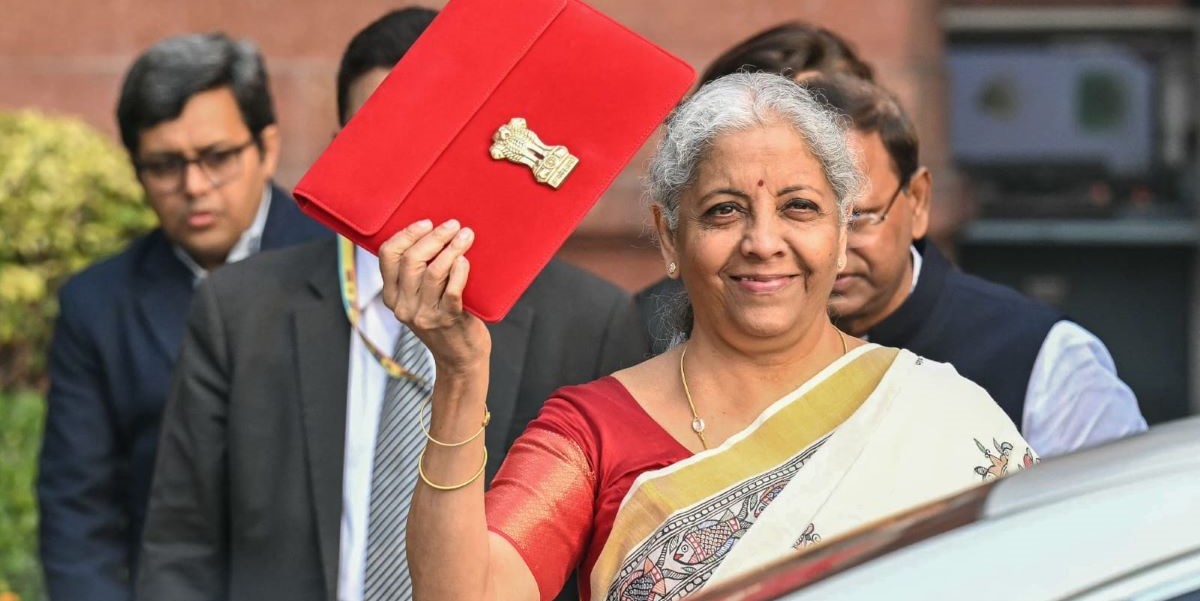 Nirmala Sitharaman with the budget
