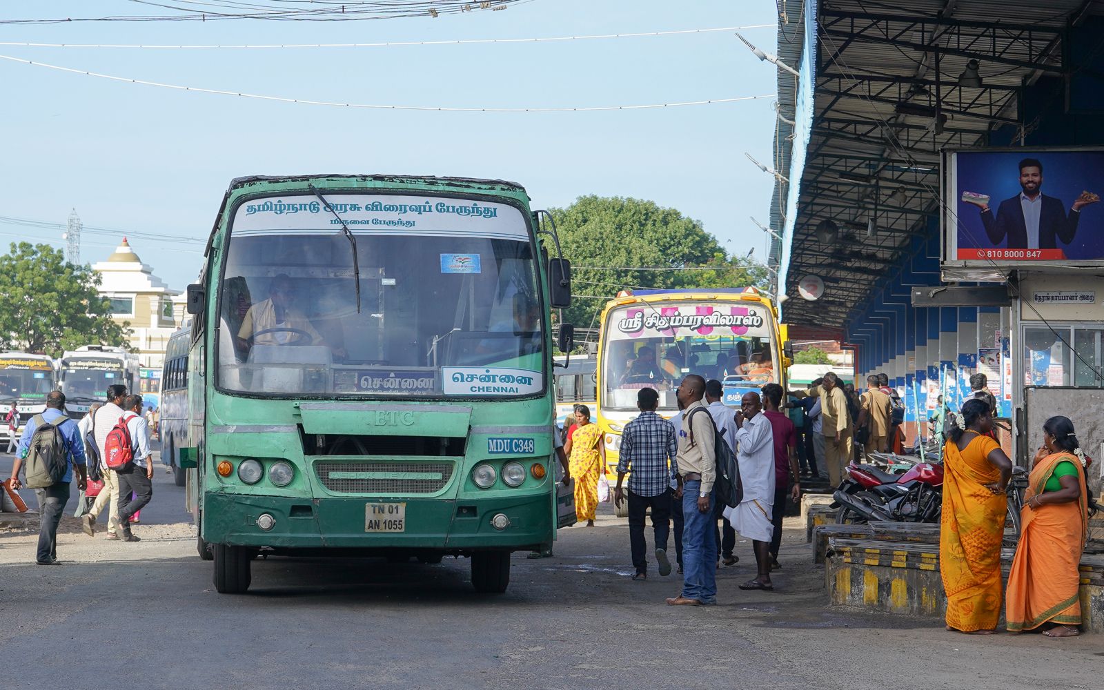 TNSTC, one of the largest public transport networks in the country, operates over 10,000 routes with approximately 20,000 buses. (Wikimedia Commons)
