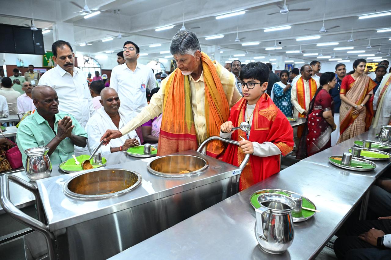 Chandrababu Naidu and his grandson Nara Devaansh