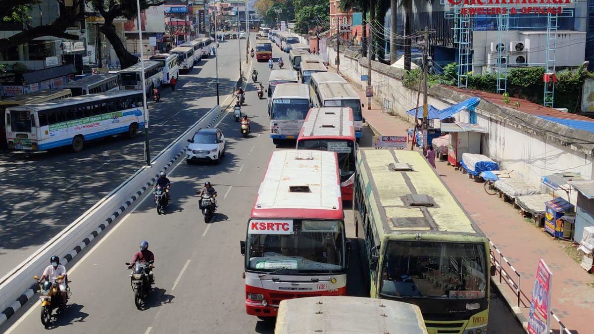 File photo of KSRTC buses during a bandh