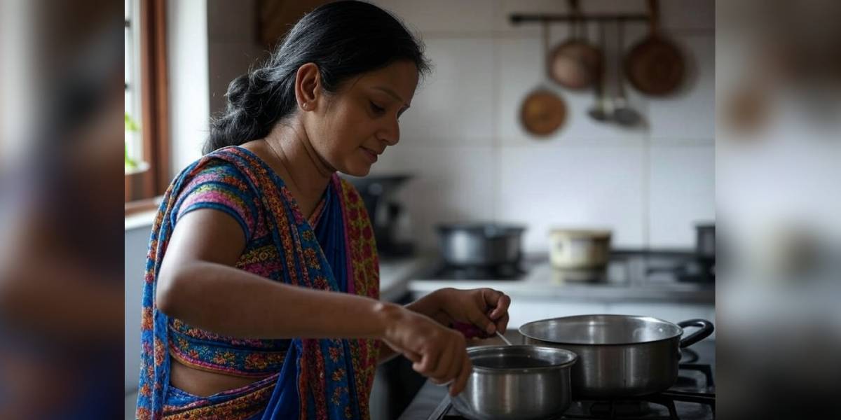 The survey revealed that 81.5% of Indian women were engaged in unpaid domestic services, compared to only 27.1% of men.