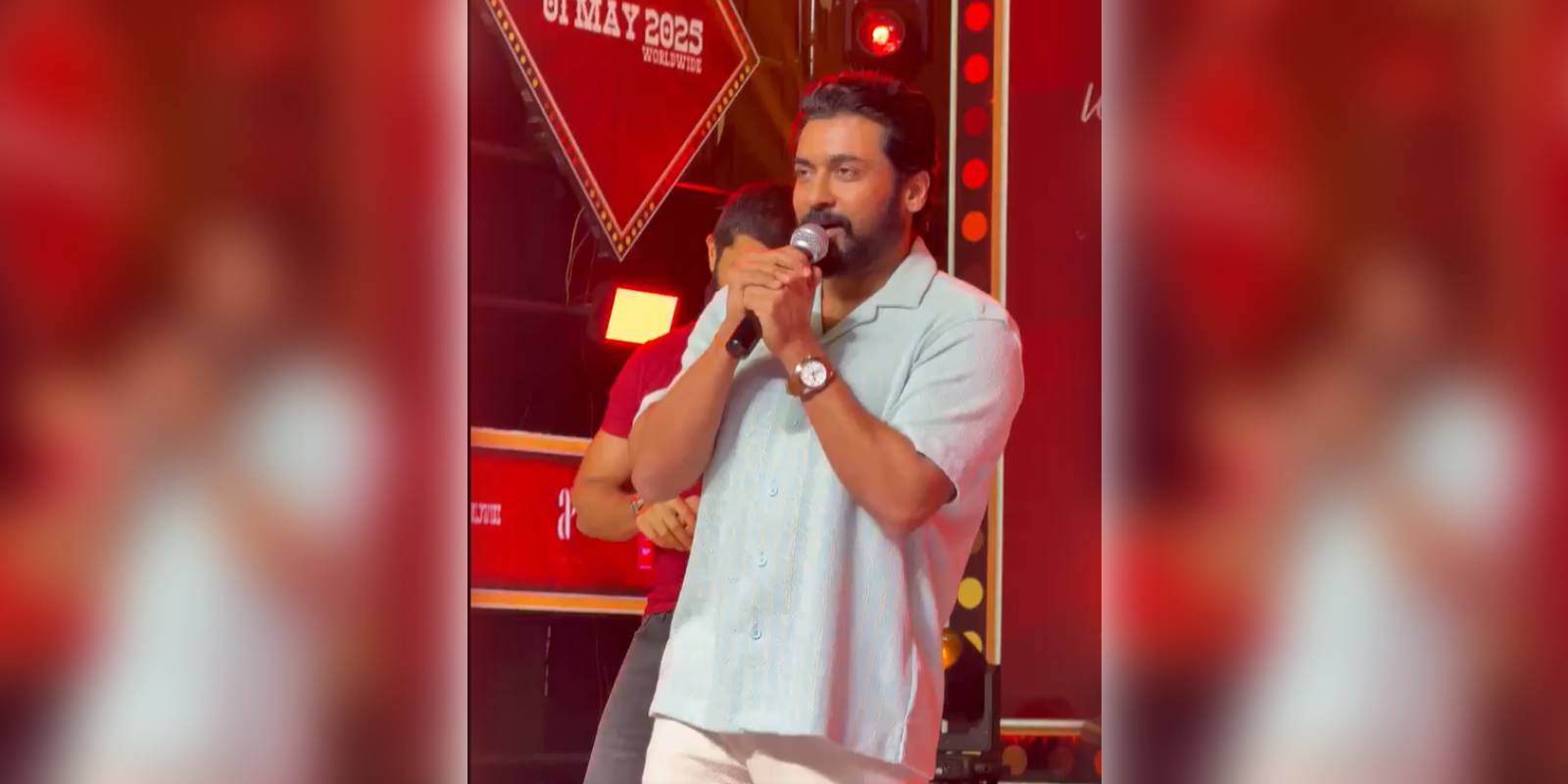 Suriya speaking at Retro pre release event