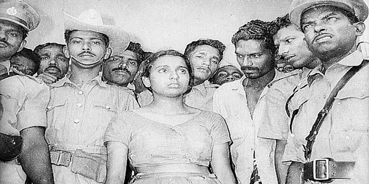 A young Ajitha after her arrest.