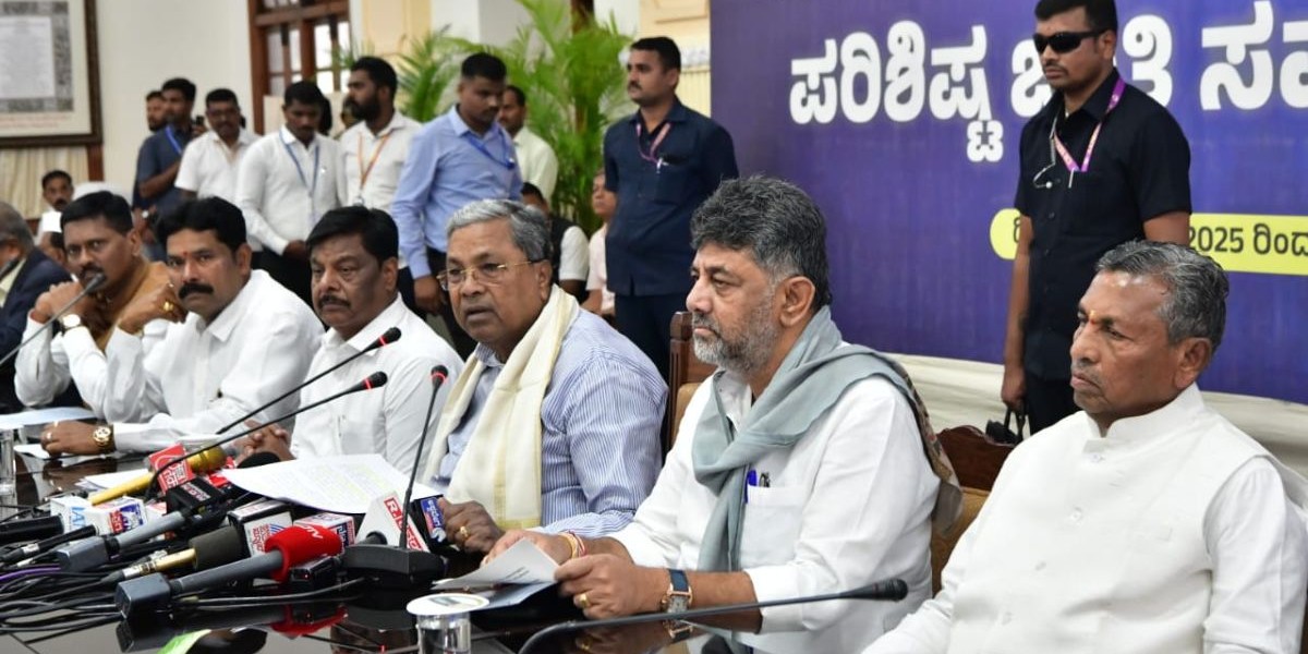 CM Siddaramaiah addressing the media