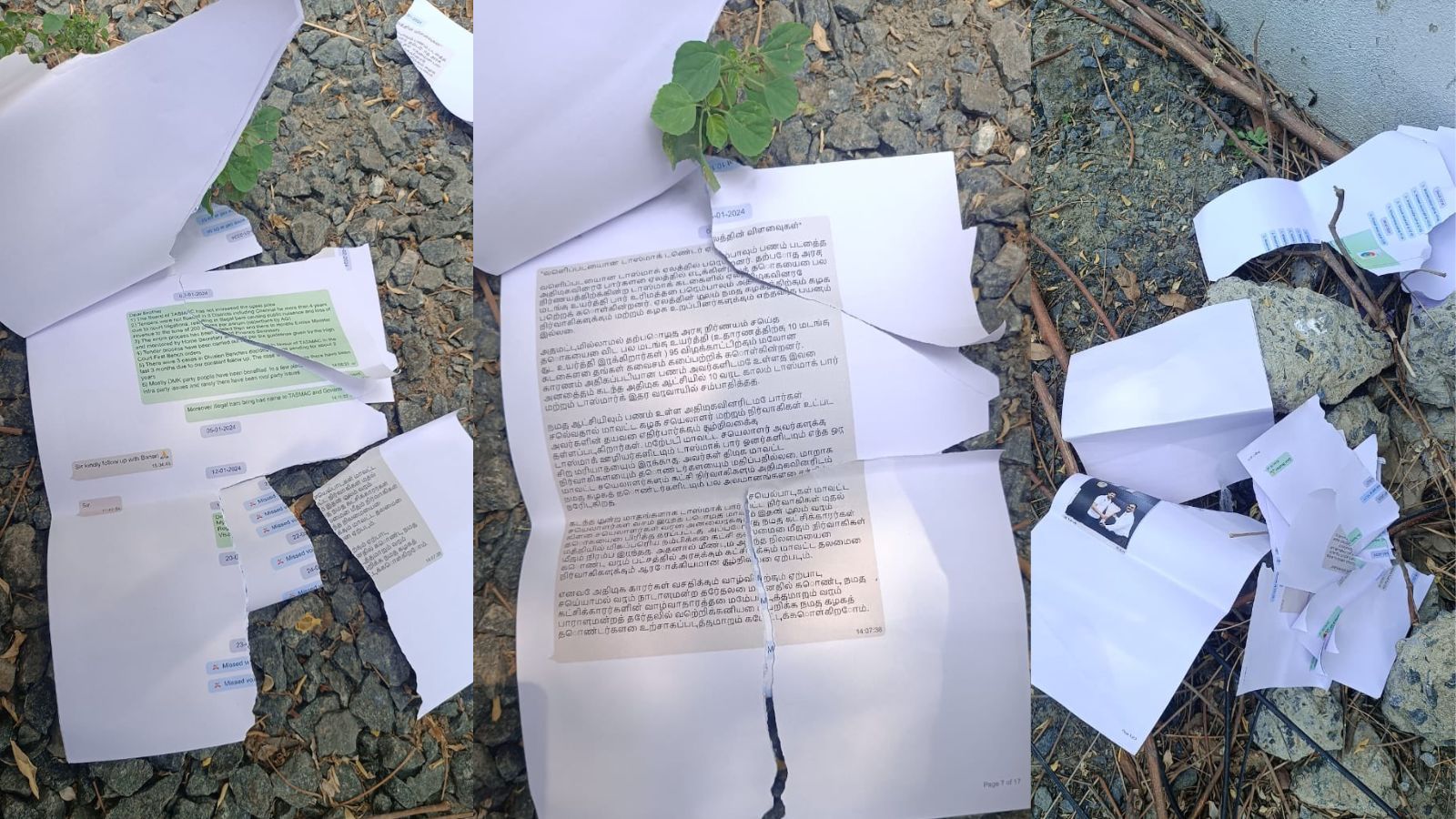 Reports said print outs of WhatsApp messages were found near Visakan's residence.
