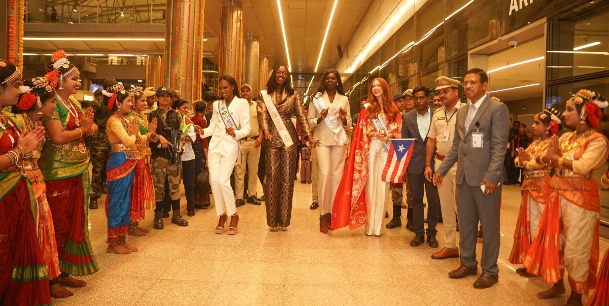 Miss World contestants arrive in Hyderabad