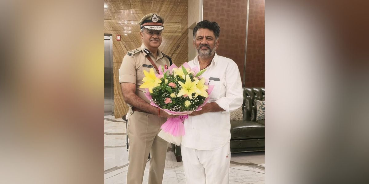 Bengaluru city Police Commissioner Seemanth Kumar Singh met Deputy Chief Minister DK Shivakumar.