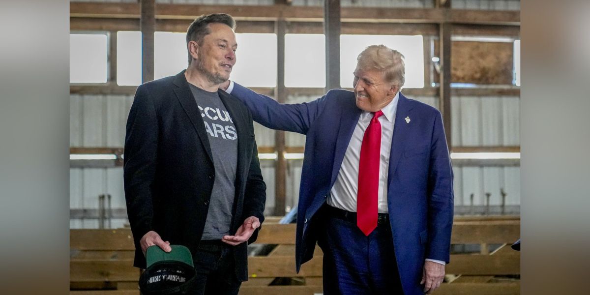 File photo of Elon Musk with Donald Trump.
