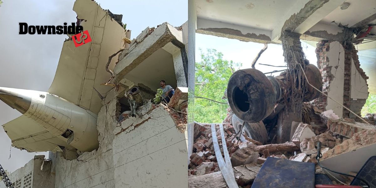 Images from the Ahmedabad plane crash site.