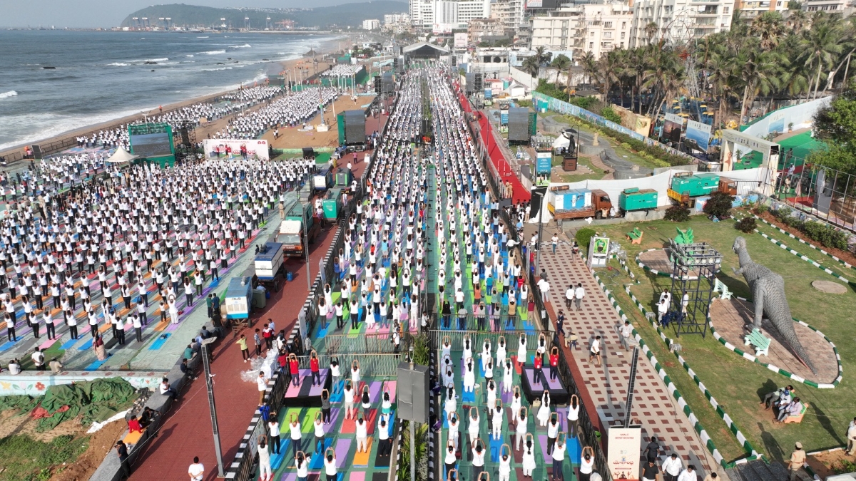 International Yoga Day celebrations in Visakhapatnam