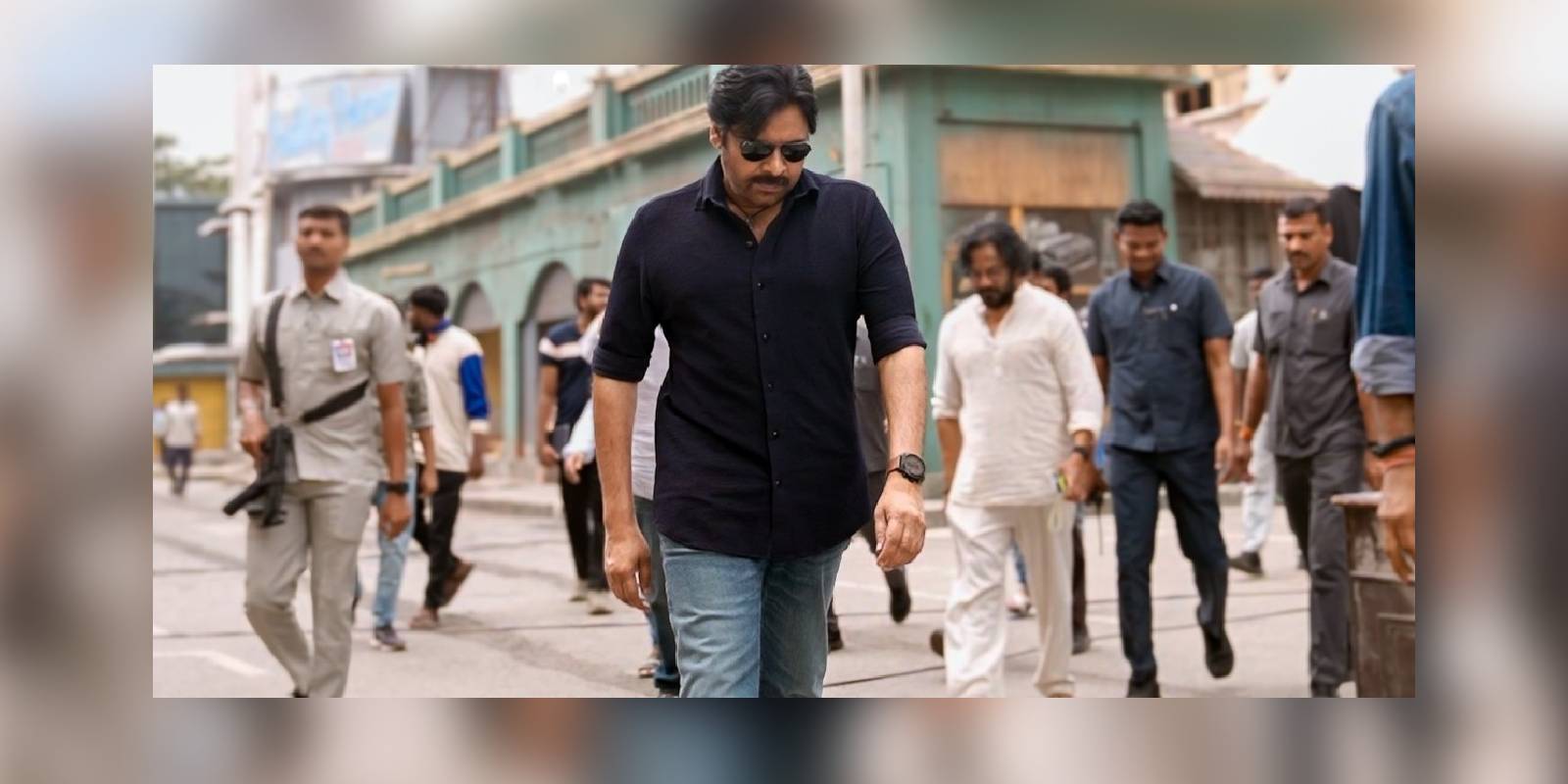 Pawan Kalyan on the sets of Ustaad Bhagat Singh