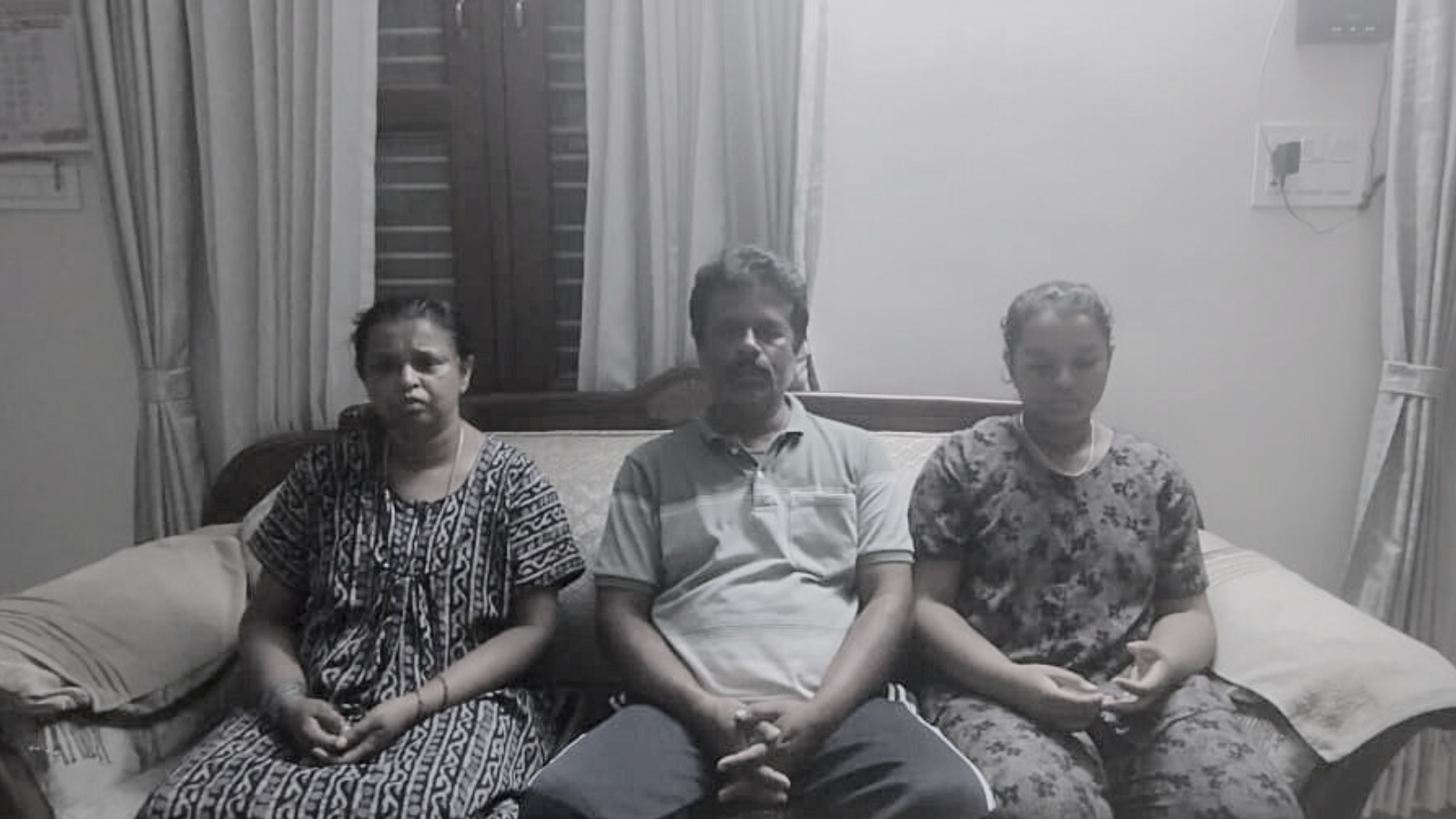 Sahana's death is survived by her family of three