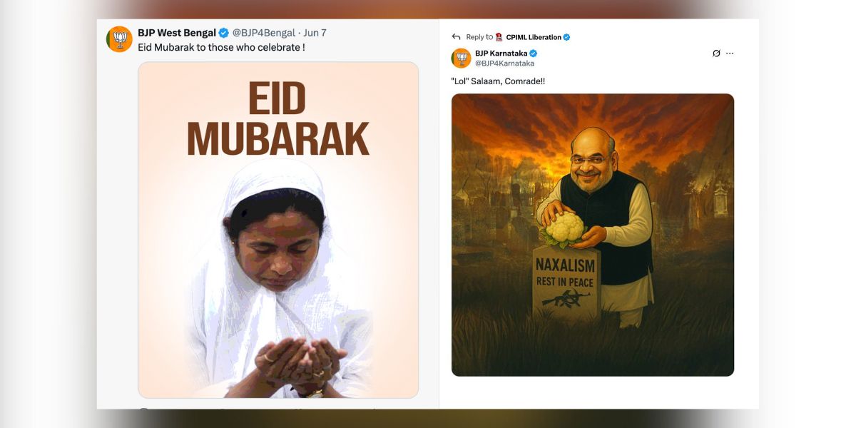 Social media posts by the BJP.