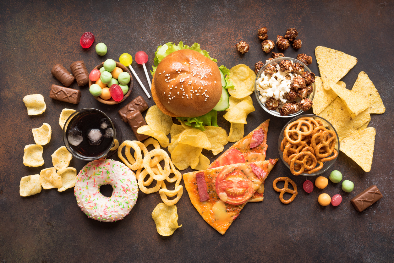 Ultra-processed food items.