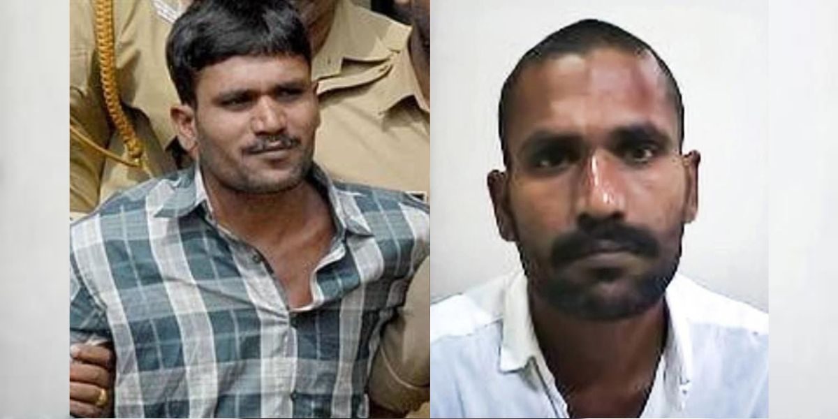 A file photo of Govindachamy and a recent image.