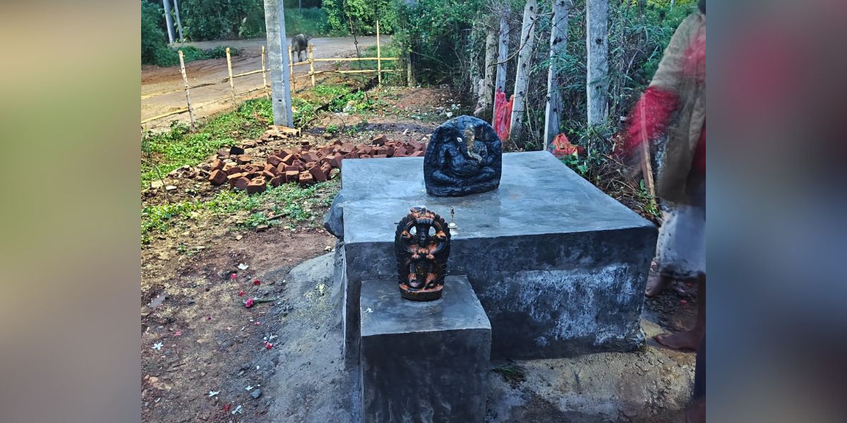 Idols were allegedly desecrated in Shivamogga.
