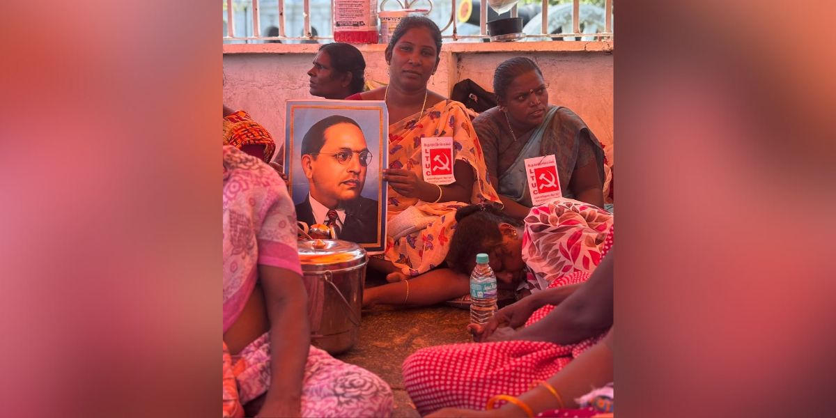 Sanitation workers protest Chennai.