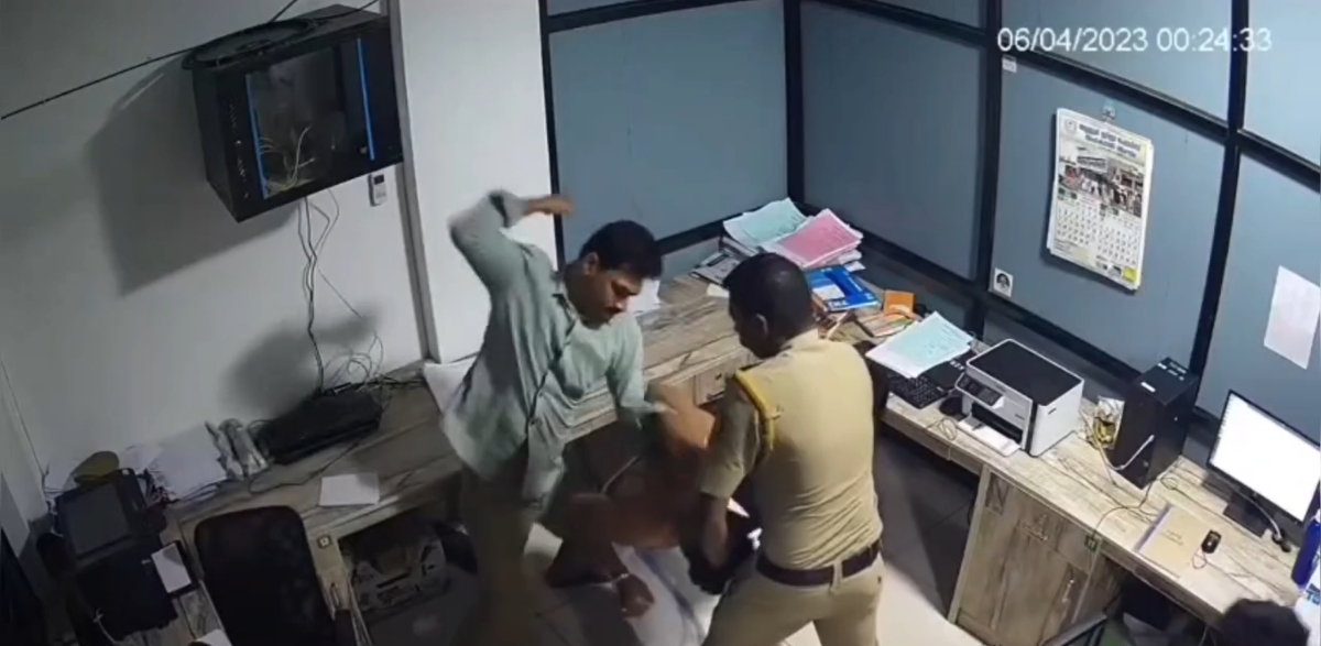 Alleged assault in police station