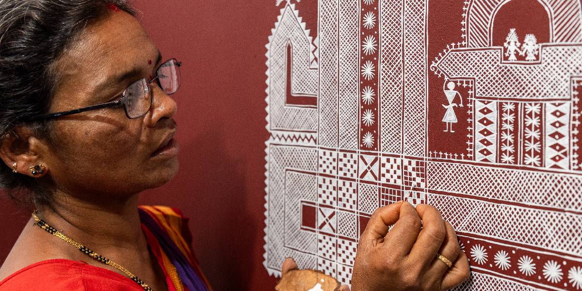 Chittara artist Gademane Padmavathy at work.