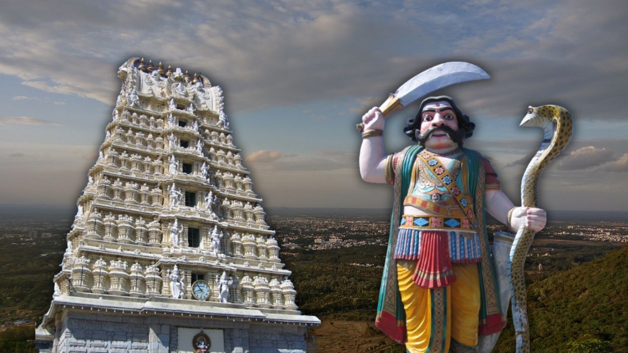 With the hilltop venue out of bounds, the Mahisha Mandalotsava Samiti and supporters of the festival held their celebrations at the Town Hall.