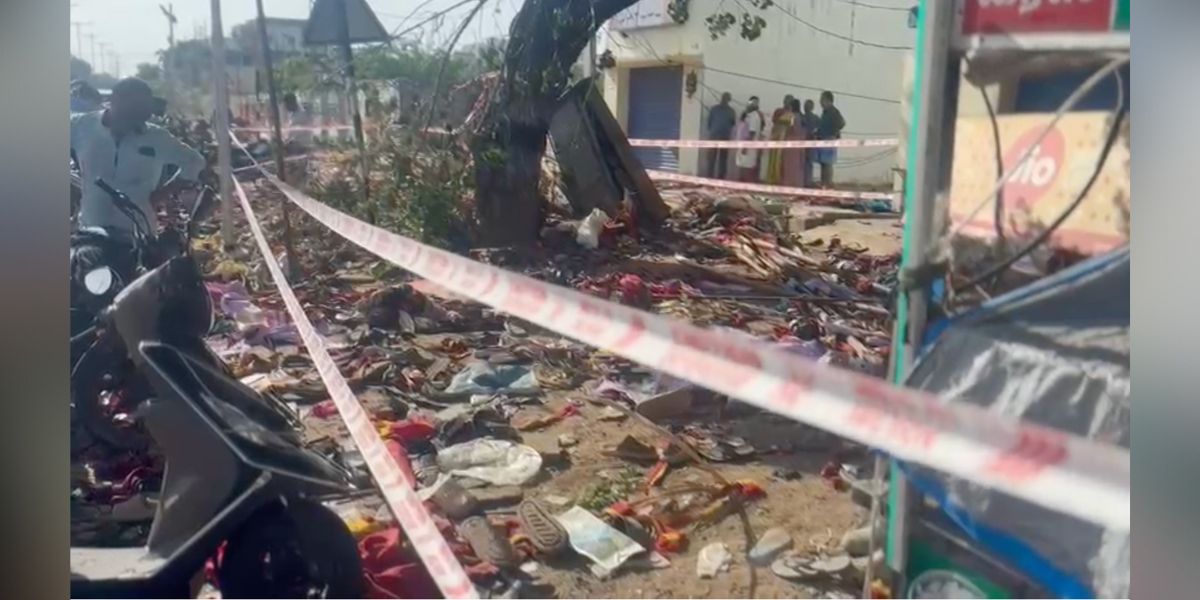 The area where the stampede occurred.