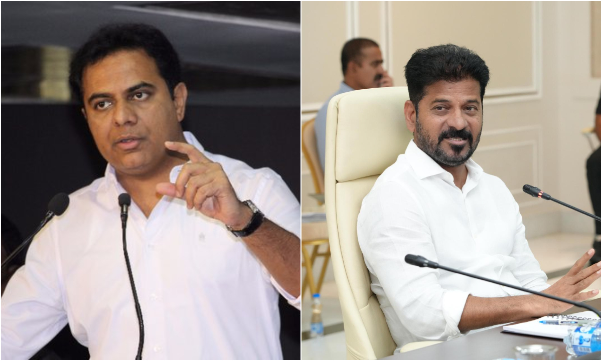 BRS and Congress lock horns over Regional Ring Road.. Credit: x.com/KTRoffice, x.com/revanth_anumula