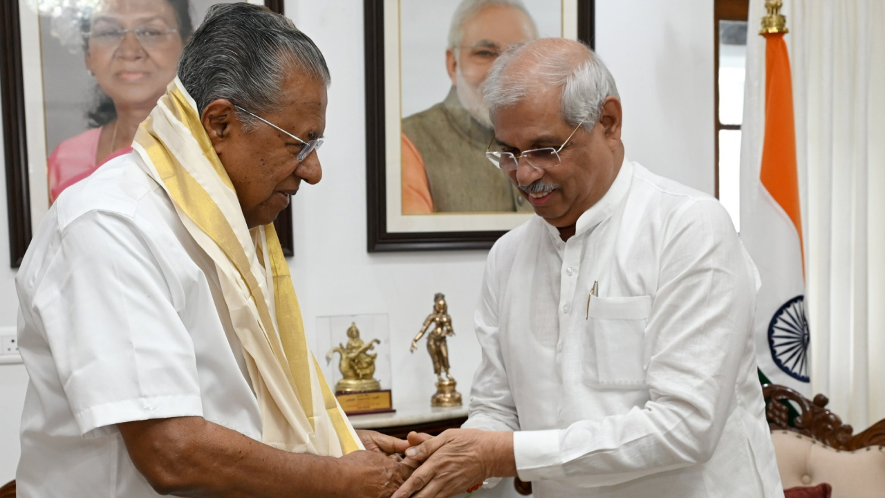 Kerala Governor Rajendra Arlekar and Chief Minister Pinarayi Vijayan. Credit: x.com/rajendraarlekar