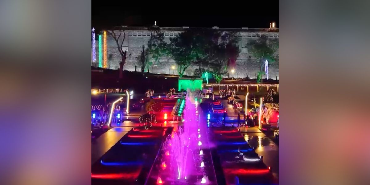 Brindavan Gardens in Krishna Raja Sagara.